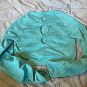 Gymshark long sleeve crop top cut out back